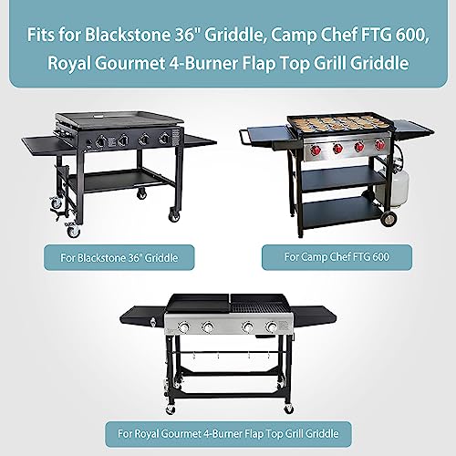SHINESTAR Griddle Cover for Blackstone 36 Inch Griddle, Also Fits for More 4-Burner Flap Top Grill, Waterproof, Heavy Duty, Fade Resistant, with Click-Close Straps, Black