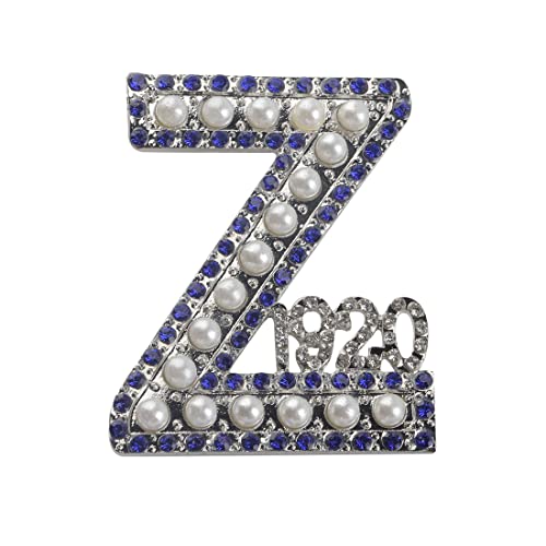 CENWA Zeta 1920 Sorority Gift Z 1920 Pearl & Zircon Brooch Pin Greek Sorority Jewelry Gift (zeta pin 1)