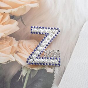 CENWA Zeta 1920 Sorority Gift Z 1920 Pearl & Zircon Brooch Pin Greek Sorority Jewelry Gift (zeta pin 1)