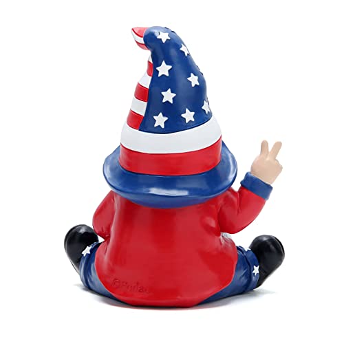 Hodao 4th of July Patriotic Gnomes Decorations Stars and Stripes Elf Gifts Handmade Scandinavian Figurines for Home Memorial Day Gnomes Decorations Independence Day Ornaments Decor(Blue)