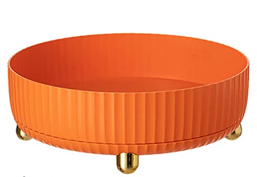 BEBESI The Kitchen is stored in a Multifunctional Rotating Shelf Orange【Trumpet】