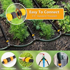 JAZIPO Premium Soaker Hose 100ft (50ft x 2Pack), Efficient Garden Drip Hoses Irrigation, Heavy Duty Watering Hose Save Water For Garden Bed, Leakproof Double Layer Flexible Trickle Hose with Holes