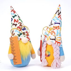 wokeise teacher appreciation gifts gnomes,back to school decorations gnomes graduation plush gift,handmade swedish gnome for office desk home table decor,set of 2