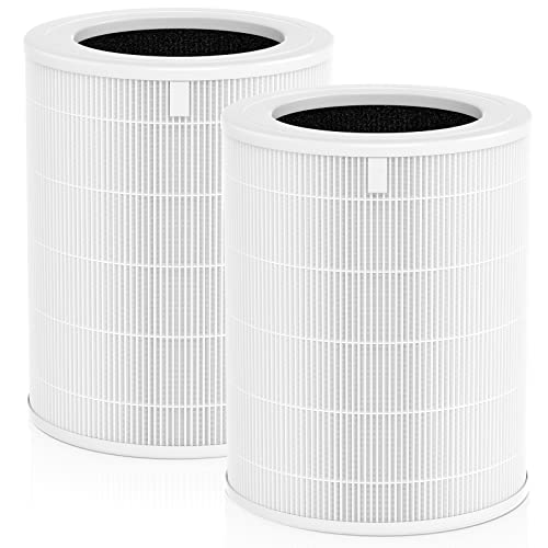 Air180 & Air180 max Replacement Filter, Compatible with BISSELL Air180(max) Air Purifie-r, 3-IN-1 H13 True HEPA Filter for Bissell air180 replacement filter, NO #3502, 2 Pack