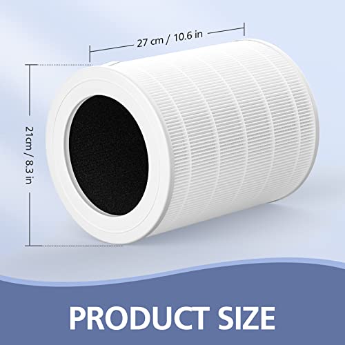 Air180 & Air180 max Replacement Filter, Compatible with BISSELL Air180(max) Air Purifie-r, 3-IN-1 H13 True HEPA Filter for Bissell air180 replacement filter, NO #3502, 2 Pack