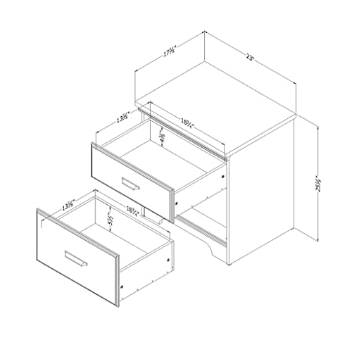 MHYFC 2 Drawer Bedside Cabinet Multifunctional Storage Cabinet Storage Box Storage Rack