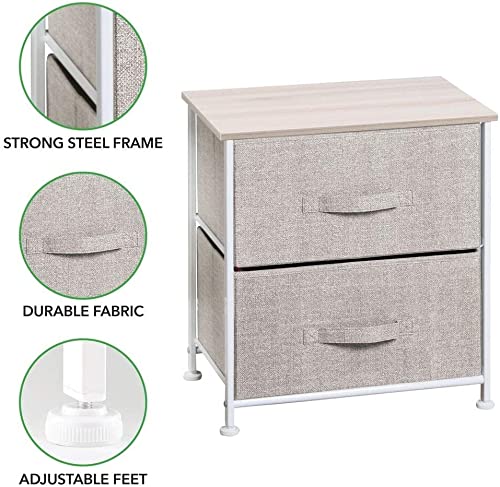 WXYNHHD Nordic 2 Drawers Nightstand Bedside Dresser Jewelry Box Makeup Storage Box Cabinet Container Drawer Organizer Bedroom Furniture
