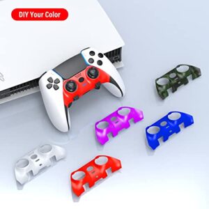 Faceplate for PS5 Dualsense Edge Controller Accessories Skin, Playstation 5 Pro Controller Face Plate Front Cover (Red)