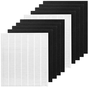 Goodsby 2 Pack Replacement H13 True HEPA Filters Pack for Coway Air Purifier AP1512HH AP-1512HH-FP AP-1518R AP-1519P and Airmega 200M, 2x True HEPA Filters and 8x Activated Carbon Pre Filters #3304899