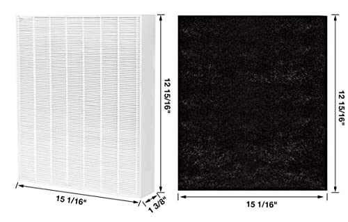 Goodsby 2 Pack Replacement H13 True HEPA Filters Pack for Coway Air Purifier AP1512HH AP-1512HH-FP AP-1518R AP-1519P and Airmega 200M, 2x True HEPA Filters and 8x Activated Carbon Pre Filters #3304899