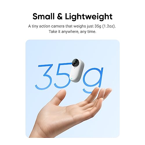 Insta360 GO 3 (64GB) – Small & Lightweight Action Camera, Portable and Versatile, Hands-Free POV, Mount Anywhere, Stabilization, Multifunctional Action Pod, Waterproof, for Travel, Sports, Vlog