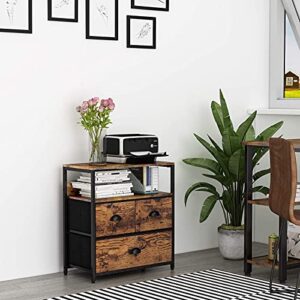 Furnulem Wide Dresser with 9 Large Drawers for 55'' Long TV Stand and 2 Nightstands with 3 Drawers, Small Dresser with Storage Shelf