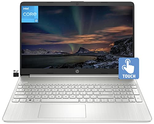 HP 2023 Newest 15.6” HD Touchscreen Laptop, Dual Core Intel i3-1115G4 (Beats i5-1030G7, Up to 4.1GHz), 8GB RAM, 256GB SSD, UHD Graphics, HD Webcam, WiFi, 11+ Hours Battery, Win11 S+Marxsolcables