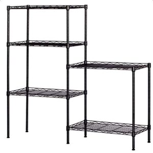 5-shelf highly durable shelving storage metal organizer wire rack with adjustable shelves for kitchen closet living room no tools required for assembly with a weight capacity of 550 lbs