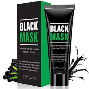 blackhead remover mask, black peel off mask with brush, charcoal face mask for nose blackhead remover, blackhead mask for all skin types