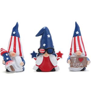 hodao 3 pcs 4th of july patriotic gnomes decorations stars and stripes elf gifts handmade scandinavian ornamentsdecorations memorial day gnomes figurines independence day decor