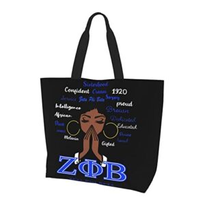 kwopgzo reusable tote bags large capacity shoulder bag,sorority gift for women girls,foldable waterproof shopping handbag