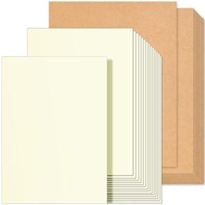 ohuhu 8.5 x 11 brown kraft cardstock thick paper 100 sheets + 100 sheets cream colored cardstock 8.5 x 11