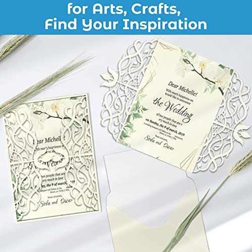 Ohuhu 8.5 x 11 Brown Kraft Cardstock Thick Paper 100 Sheets + 100 Sheets Cream Colored Cardstock 8.5 x 11