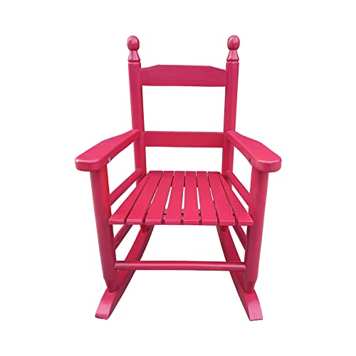 Singoulity Kids Rocking Chair, Toddler Kids Rocking Chair, Childrens Rocking Chair with Classic Rocker and Hardwood Construction (Red)