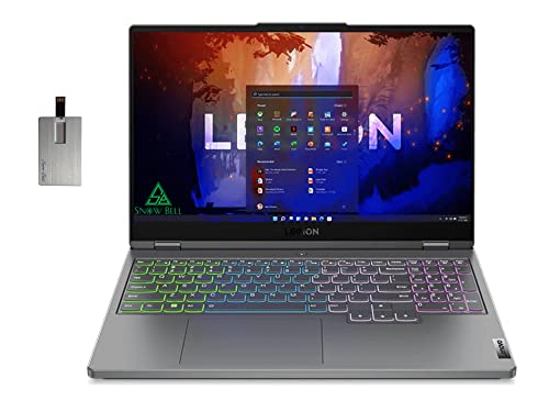 Lenovo 2022 Legion 5 Pro 16" QHD 165Hz Gaming Laptop, AMD Ryzen 7 6800H, 32GB DDR5 RAM, 1TB PCIe SSD, NVIDIA GeForce RTX 3070Ti 8G, RGB 4zone Backlit Keyboard, Grey, Win 11, 32GB SnowBell USB Card