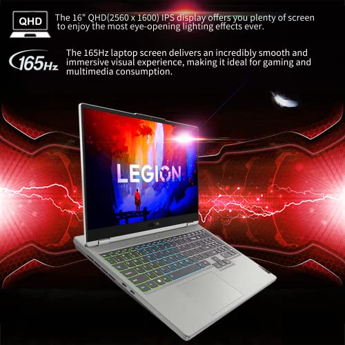 Lenovo 2022 Legion 5 Pro 16" QHD 165Hz Gaming Laptop, AMD Ryzen 7 6800H, 32GB DDR5 RAM, 1TB PCIe SSD, NVIDIA GeForce RTX 3070Ti 8G, RGB 4zone Backlit Keyboard, Grey, Win 11, 32GB SnowBell USB Card