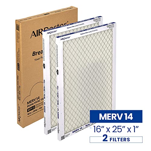 AirDoctor AD3000 4-in-1 Air Purifier with UltraHEPA, Carbon & VOC Filters - Removes particles 100X Smaller than HEPA Standard and MERV HVAC Filter 16x25x1 Bundle