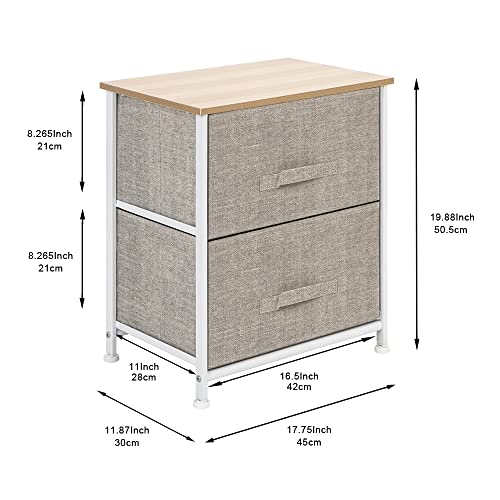 ZSEDP Nordic 2 Drawers Nightstand Bedside Dresser Jewelry Box Makeup Storage Box Cabinet Container Drawer Organizer Bedroom Furniture