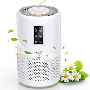 air purifiers for home large room with night light up to 1076ft², vewior h13 true hepa air cleaner with fragrance sponge, sleep mode, timer, speed, lock, for wildfire smoke pet dust pollen odor