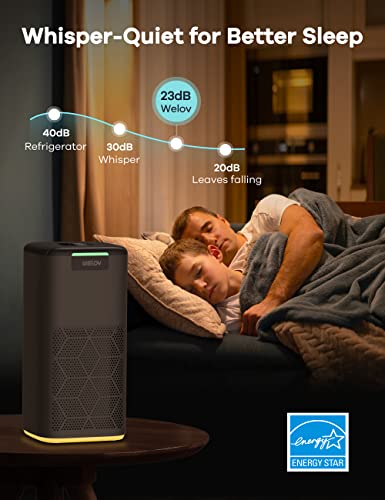 Welov P200S Air Purifiers for Home Large Room with An Extra H13 True HEPA Pet Care Filter Bundle