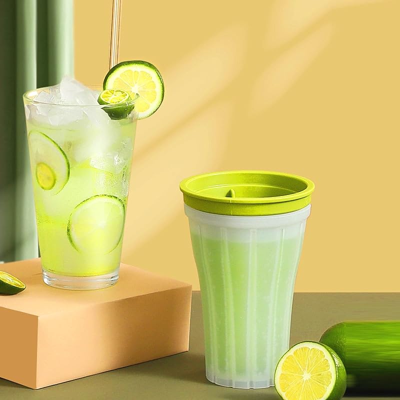 Create Delicious Frozen Treats with this Slushy Maker Cup, Easy Squeeze Design for Homemade Refreshments (ZBBJY23001)