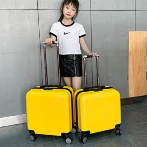 AIBOLO Suit Case, Rolling Luggage Wheeled Bag 18 inch Kids Suitcase Boy Girl Carry-Ons ABS Luggage Students Trolley Suitcase