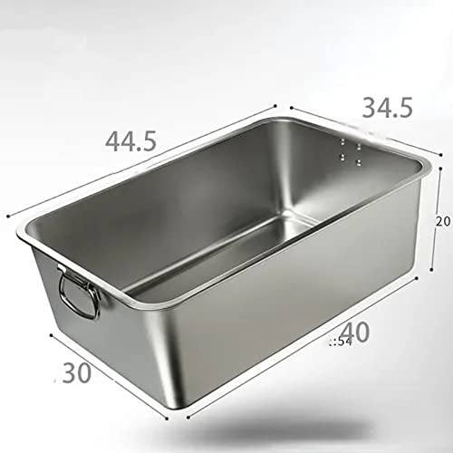 ACULIP Cat Litter Box, Stainless Steel Litter Box Super Big Cat Toilet King Size Giant Cat Sand Box Kitten Special Anti-Splash Huge (Color : 60X40X20)