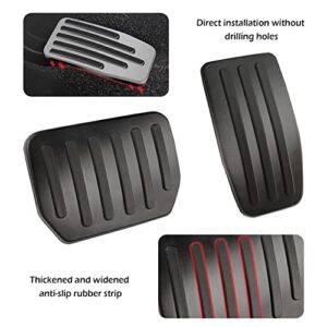 OFBAND 2PCS Anti-Slip Gas/Brake Pedal Covers Compatible with Model3/Y Car Pedal Cover Kit,Car Accessories for Car Safety (Black)