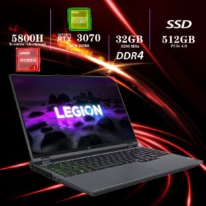 Lenovo 2022 Legion 5 Pro 16" WQXGA 165Hz Gaming Laptop, AMD Ryzen 7 5800H, 32GB RAM, 512GB PCIe SSD, NVIDIA GeForce RTX 3070 8G, RGB 4zone Backlit Keyboard, Grey, Win 11, 32GB SnowBell USB Card