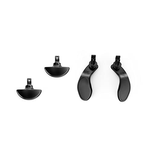 4PCS Back Paddles Compatible for PS5 Edge Controller Metal Replacement Paddles Buttons Adjustment Tool Paddles Trigger Stick Controller Accessoires(Black)