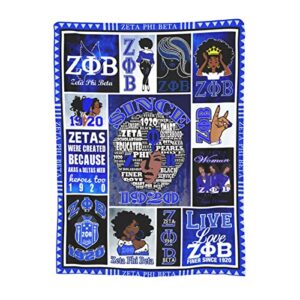 zeta phi sorority paraphernalia gifts zeta phi blanket soft flannel throw blanket cute for sofa bed living room 50"x40"