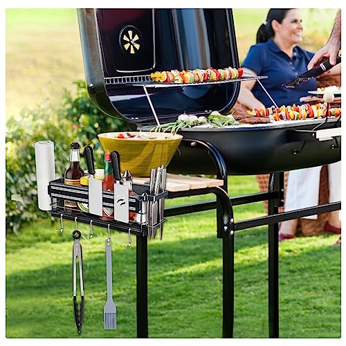 KOCZIL Griddle Caddy for Blackstone 28"/36", Blackstone Caddy Space Saving BBQ Accessories Organize, Grill Caddy for Outdoor Grill, Includes Magnetic Grill Tool Holder, Knife Holder,Paper Towel Holder