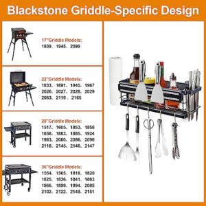 KOCZIL Griddle Caddy for Blackstone 28"/36", Blackstone Caddy Space Saving BBQ Accessories Organize, Grill Caddy for Outdoor Grill, Includes Magnetic Grill Tool Holder, Knife Holder,Paper Towel Holder