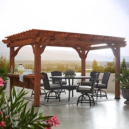 Backyard Discovery Ashland 14 ft. x 10 ft. All Cedar Wood Pergola