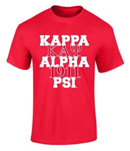 kappa alpha psi fraternity bold graphic print short sleeve t shirt red 3x-large regular