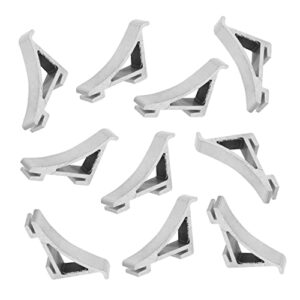 angoily 10pcs support buttons stainless steel cooler mini refridgerator stainless steel mini fridge refrigerator clip holder refrigerator clamp refrigerator support clips freezer silver