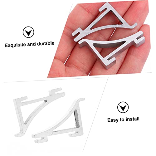 Angoily 10pcs Support Buttons Stainless Steel Cooler Mini Refridgerator Stainless Steel Mini Fridge Refrigerator Clip Holder Refrigerator Clamp Refrigerator Support Clips Freezer Silver