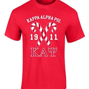 Kappa Alpha Psi Fraternity Canes Graphic Print Short Sleeve T Shirt Red X-Large Regular