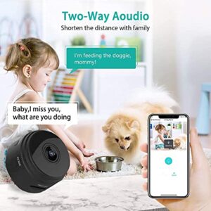 Spy Camera Hidden Camera,1080P Magnetic Mini WiFi Camera for Home Office Security,Pet Mini Home Cam with Babysitter Surveillance,Lndoor Camera with Motion Detection Night Vision