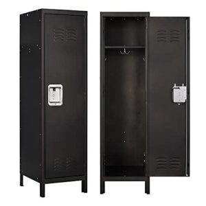 anxxsu metal locker storage locker, 55" lockers for employees, metal locker cabinet for home, bedroom, school, office, gym