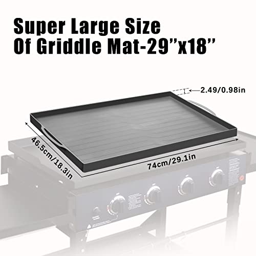 Fatyehx 28 inch Griddle Silicone Mat, Heavy Duty Food Grade Grill Mat cover For 28" Blackstone, Grilling Top Covers Griddle Accessories Outdoor Protector, Handy Waterproof Griddle Preserves.