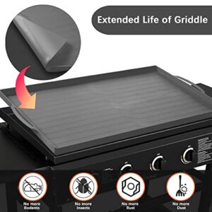 Fatyehx 28 inch Griddle Silicone Mat, Heavy Duty Food Grade Grill Mat cover For 28" Blackstone, Grilling Top Covers Griddle Accessories Outdoor Protector, Handy Waterproof Griddle Preserves.