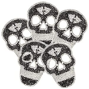 betooky 5pcs skull hot diamond stickers hotfix rhinestones cap decorations skeleton costume clothes patch crystals skull patches bags iron on patch skull sewing patches back patches decor