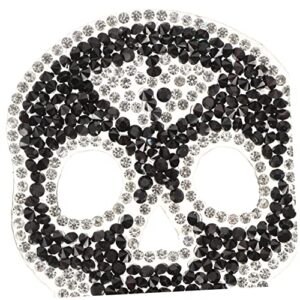 BETOOKY 5pcs Skull Hot Diamond Stickers Hotfix Rhinestones Cap Decorations Skeleton Costume Clothes Patch Crystals Skull Patches Bags Iron on Patch Skull Sewing Patches Back Patches Decor